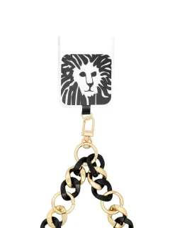 Store Anne Klein Acetate And Metal Chain Link Crossbody For IPhone® Ivory/Black/Gold-Tone
