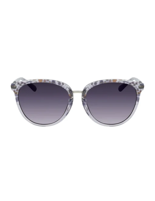 New Anne Klein Animal Print Square Sunglasses Grey Animal