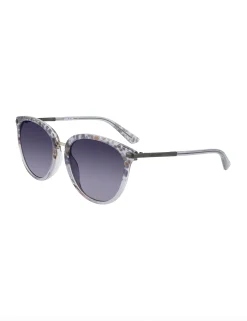 New Anne Klein Animal Print Square Sunglasses Grey Animal