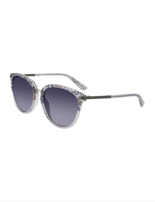 New Anne Klein Animal Print Square Sunglasses Grey Animal