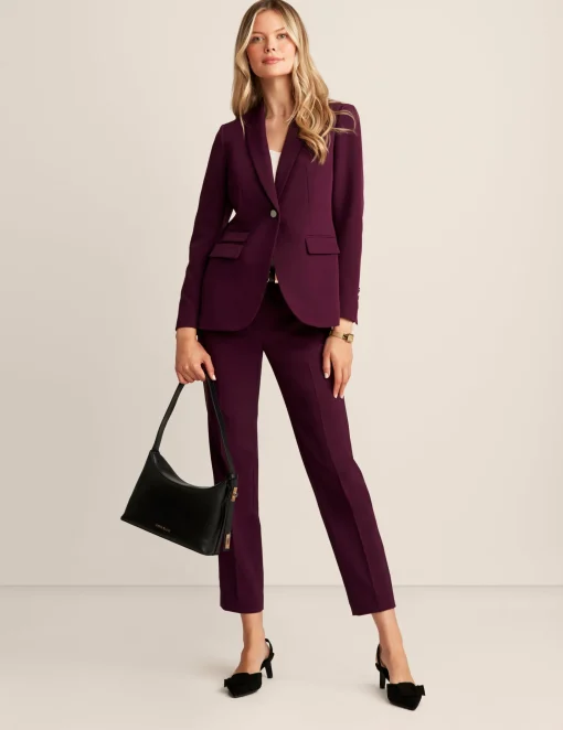 Cheap Anne Klein Anne Stretch Triple Pocket Jacket Deep Plum