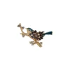 Hot Anne Klein Boxed Gold Bird Pin-Blue Crystal