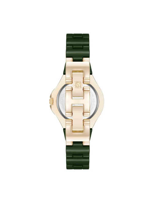Shop Anne Klein Ceramic Bracelet And Bezel Watch
