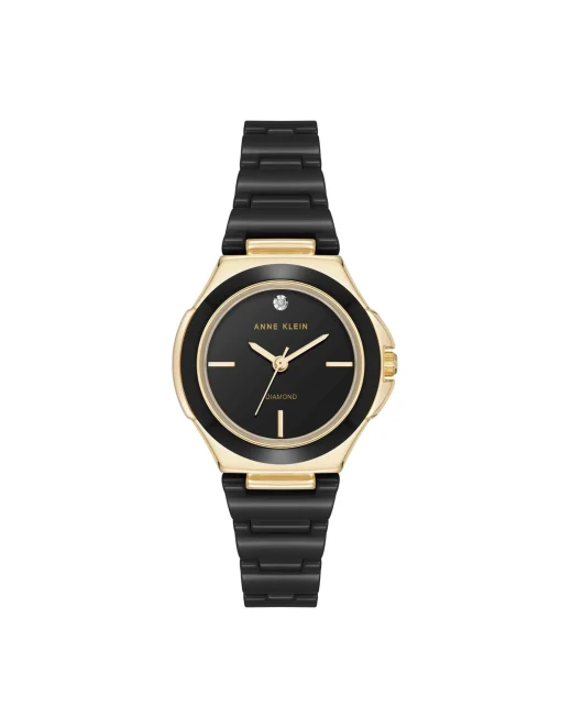 Shop Anne Klein Ceramic Bracelet And Bezel Watch