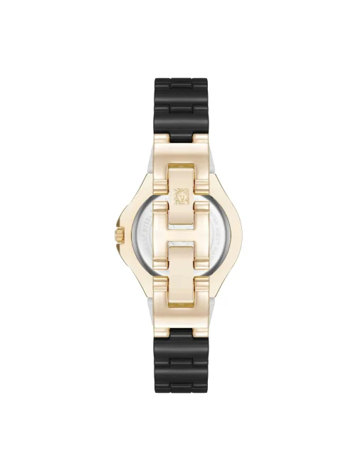 Shop Anne Klein Ceramic Bracelet And Bezel Watch