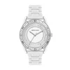 Sale Anne Klein Ceramic Bracelet Boyfriend Watch Silver-Tone/White