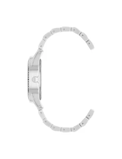 Sale Anne Klein Ceramic Bracelet Boyfriend Watch Silver-Tone/White