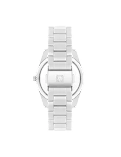 Sale Anne Klein Ceramic Bracelet Boyfriend Watch Silver-Tone/White