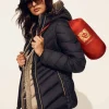 Fashion Anne Klein Chevron Packable Puffer Jacket