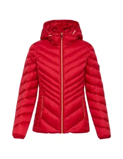 Fashion Anne Klein Chevron Packable Puffer Jacket