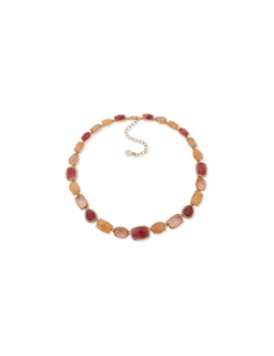 Store Anne Klein Collar Pink Multi Crystal Necklace