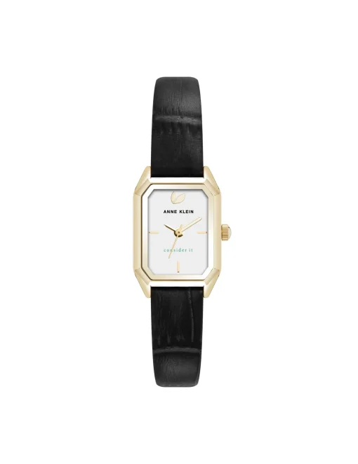 Online Anne Klein Consider It Octagonal Leather Band Watch