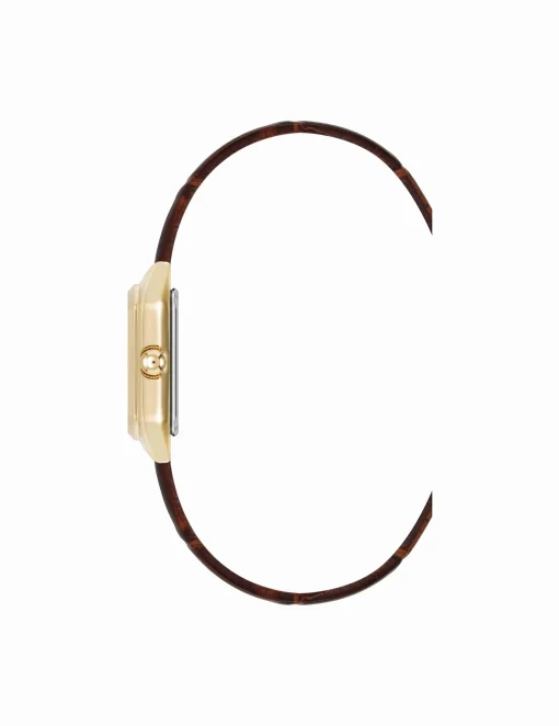 Online Anne Klein Consider It Octagonal Leather Band Watch