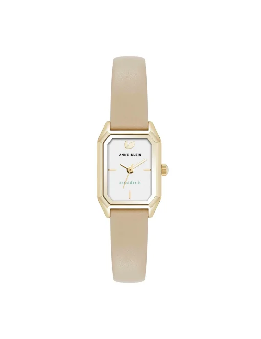 Online Anne Klein Consider It Octagonal Leather Band Watch
