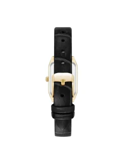 Fashion Anne Klein Consider It Octagonal Leather Band Watch