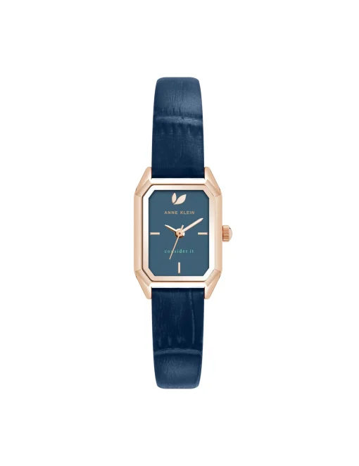 Online Anne Klein Consider It Octagonal Leather Band Watch