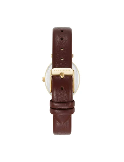 Store Anne Klein Consider It Oval Case Leather Watch