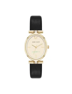 Store Anne Klein Consider It Oval Case Leather Watch