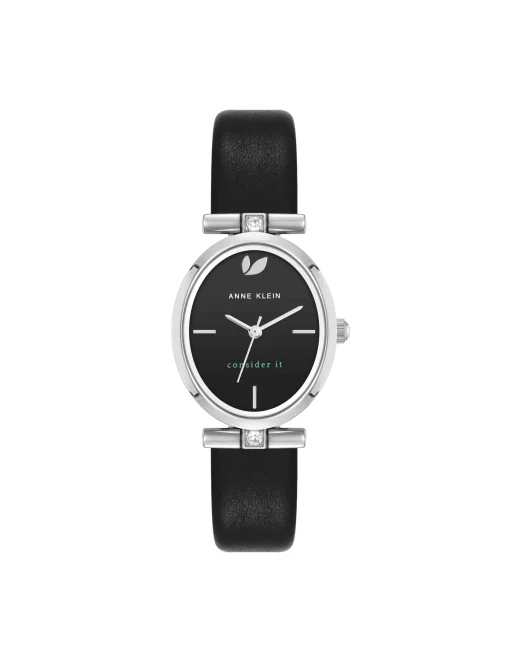 Cheap Anne Klein Consider It Oval Case Leather Watch