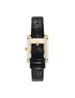 New Anne Klein Consider It Rectangular Leather Band Watch