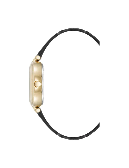 Flash Sale Anne Klein Consider It Round Leather Band Watch