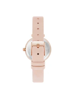 Flash Sale Anne Klein Consider It Round Leather Band Watch