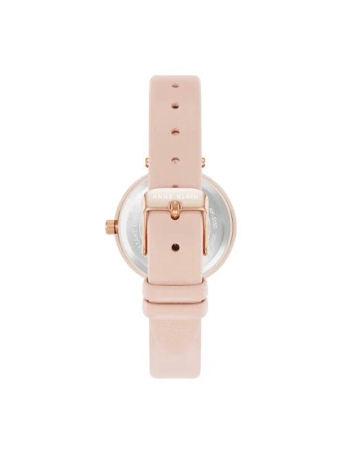 Flash Sale Anne Klein Consider It Round Leather Band Watch