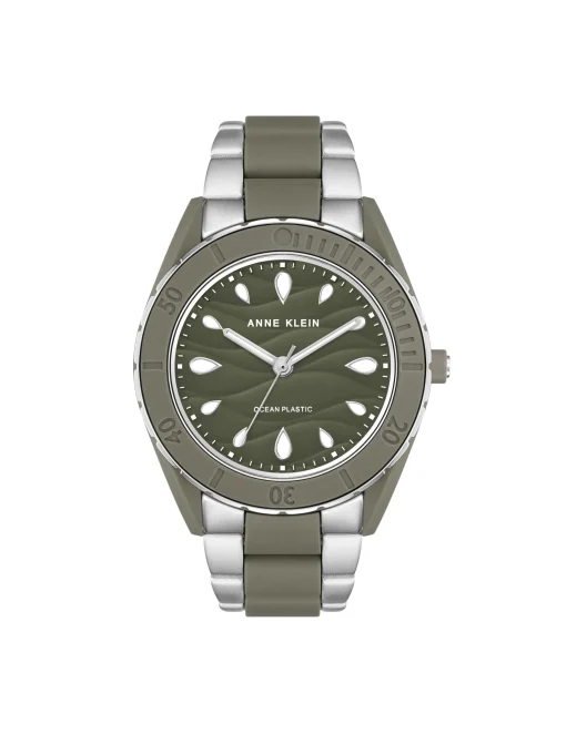 Clearance Anne Klein Consider It Solar Recycled Ocean Plastic Bracelet Watch
