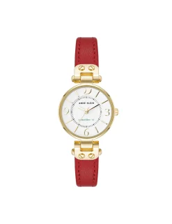 Shop Anne Klein Consider It Sustainable Leather Strap Watch
