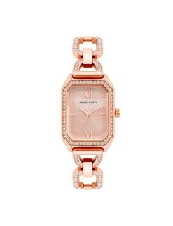 Fashion Anne Klein Crystal Accented Open Link Watch