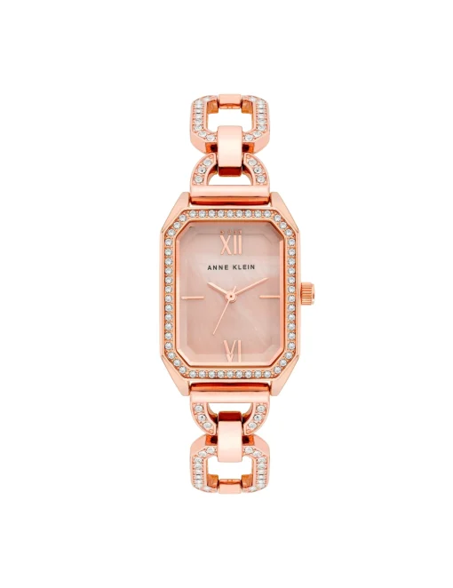 Fashion Anne Klein Crystal Accented Open Link Watch