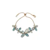 Cheap Anne Klein Crystal Stone Flower Slider Bracelet