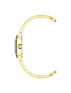 Shop Anne Klein Elegant Bangle Bracelet Watch Green/ Gold Tone