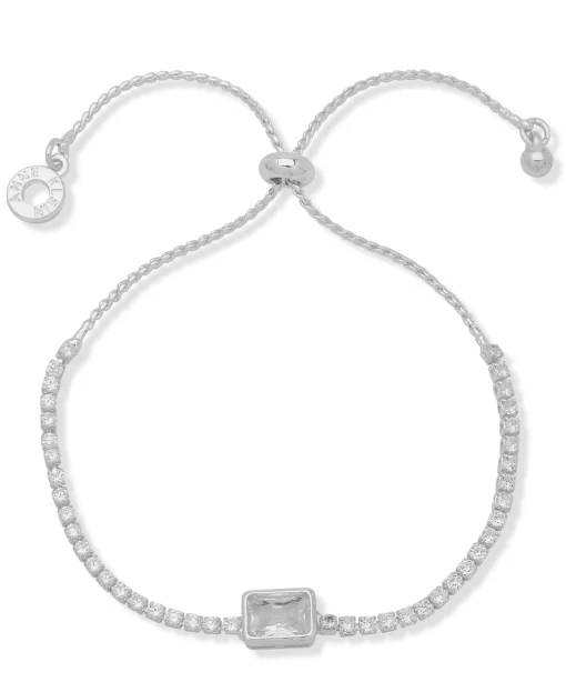 Cheap Anne Klein Emerald Stone Slider Bracelet