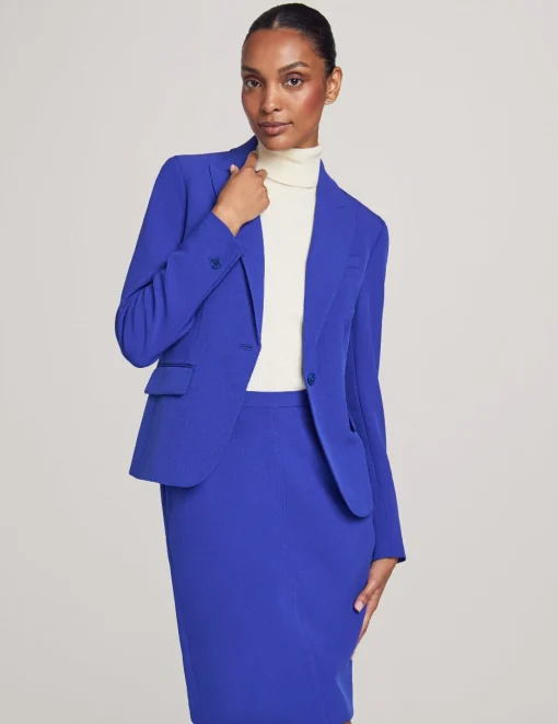 Discount Anne Klein Executive Collection Jacket And Skirt Suit Set Royal Sapphire