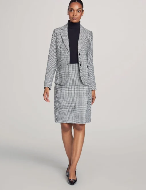 Fashion Anne Klein Executive Collection 3-Pc. Mini Houndstooth Suit Set Anne Black Combo