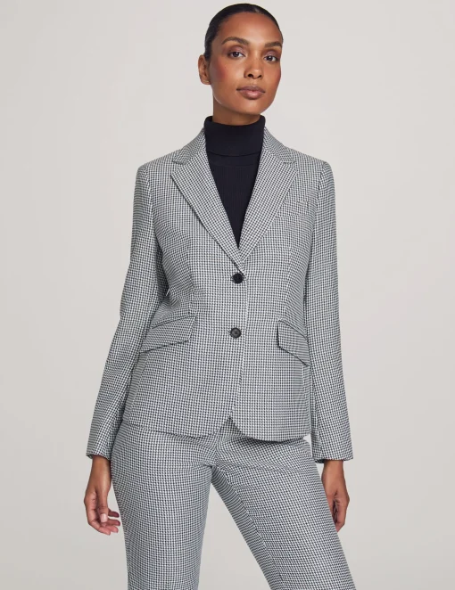 Fashion Anne Klein Executive Collection 3-Pc. Mini Houndstooth Suit Set Anne Black Combo