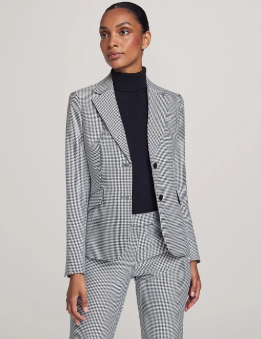 Fashion Anne Klein Executive Collection 3-Pc. Mini Houndstooth Suit Set Anne Black Combo