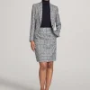 Clearance Anne Klein Executive Collection Plaid Jacket With Skirt Anne Black/Bright Whit