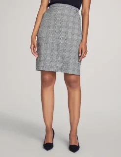 Clearance Anne Klein Executive Collection Plaid Jacket With Skirt Anne Black/Bright Whit