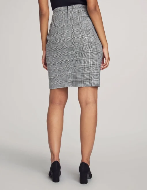 Clearance Anne Klein Executive Collection Plaid Jacket With Skirt Anne Black/Bright Whit