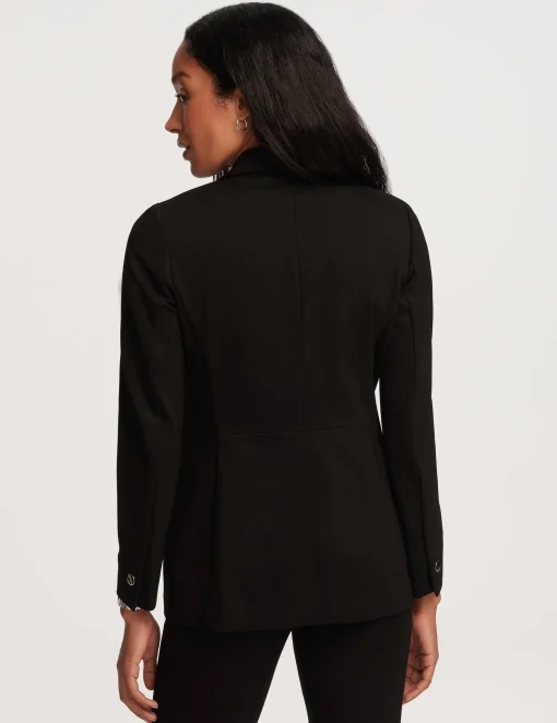 Store Anne Klein Faux Mini Double Breasted Jacket With Patch Pockets Anne Black