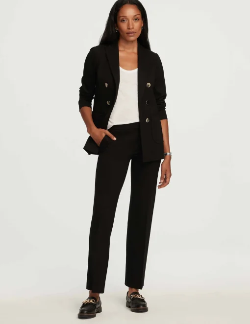Store Anne Klein Faux Mini Double Breasted Jacket With Patch Pockets Anne Black