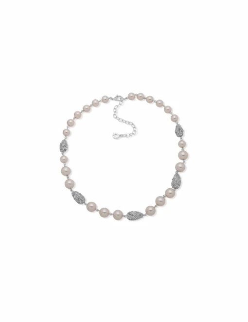 Sale Anne Klein Faux Pearl & Crystal Nuggets Necklace