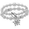 Flash Sale Anne Klein Faux Pearl Bracelet Set With Snowflake Charm