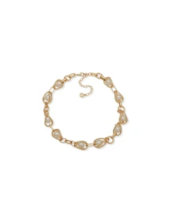 New Anne Klein Faux Pearl Link Collar Necklace