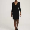 New Anne Klein Faux Wrap Dress Anne Black
