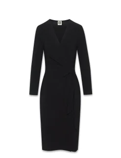 New Anne Klein Faux Wrap Dress Anne Black