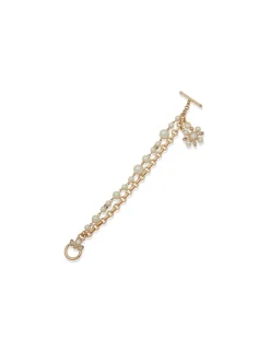 Best Sale Anne Klein Flex Chain Bracelet And Faux Blanc Pearl Toggle