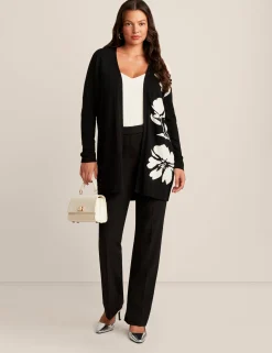 Store Anne Klein Floral Kissing Front Cardigan Anne Blk/Anne Wht